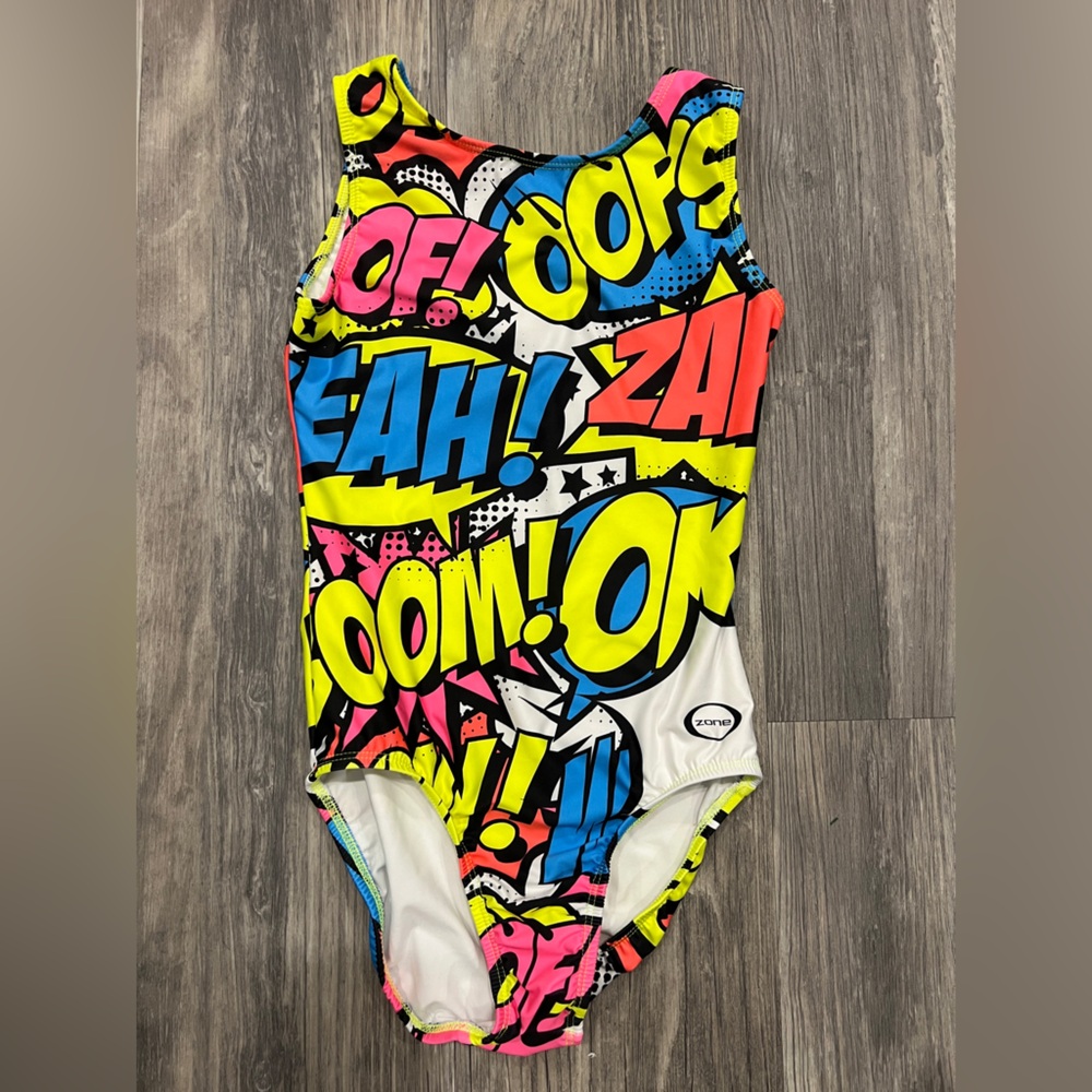 Colorful Comic Print Ozone leotard AM